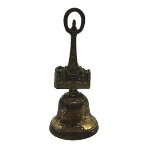 Antique Brass Bell Good Luck Blackpool Cathedral‎ Made in England